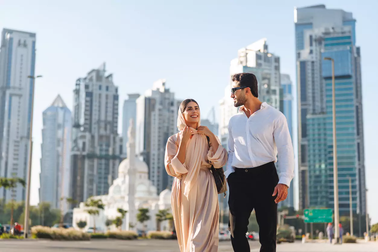 Romantic evening in Dubai's luxury setting